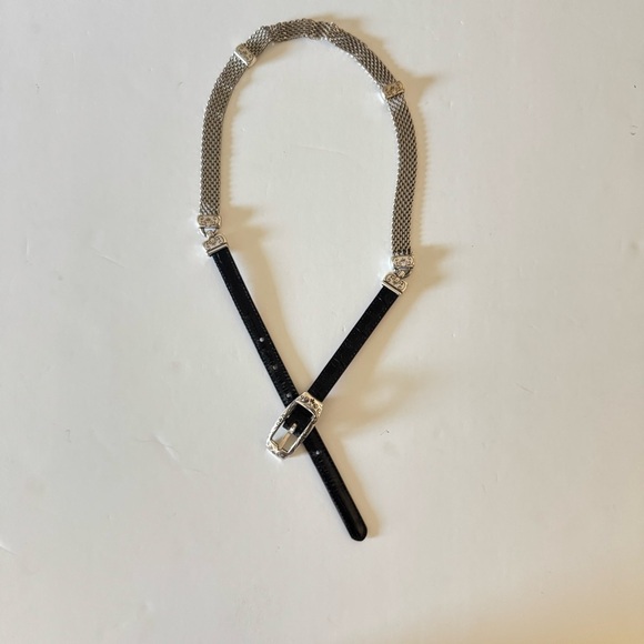 Brighton Accessories - Brighton Leather Metal Links Reversible Black Red Belt B40003 size Medium